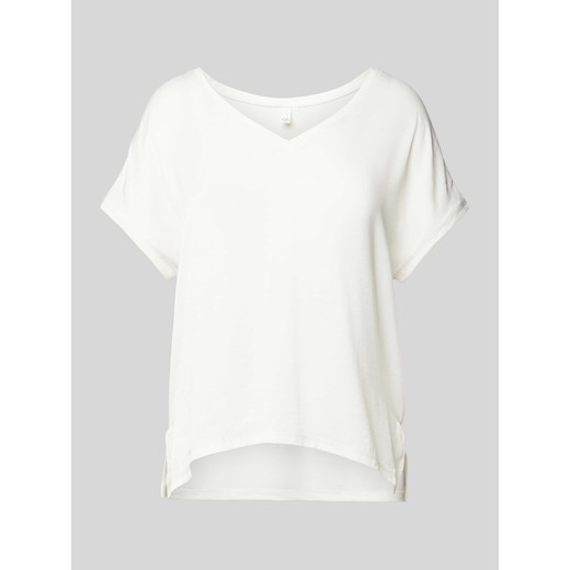 T-shirt z dekoltem w zaokrąglony serek ze sklepu Peek&Cloppenburg  w kategorii Bluzki damskie - zdjęcie 173671536