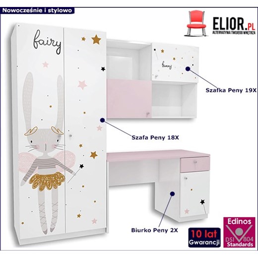 Zestaw mebli dziecięcych - Peny 2Y Elior One Size Edinos.pl