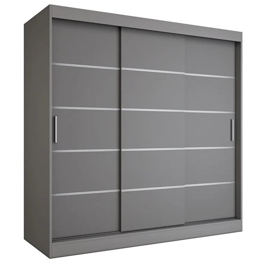 Szafa przesuwna antracyt 200 cm - Bohosa 6X ze sklepu Edinos.pl w kategorii Szafy - zdjęcie 173672416