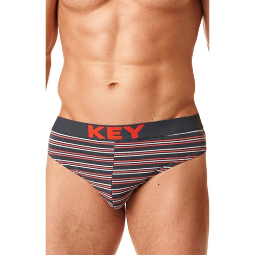 Key męski slipy w paski 2-Pack, Kolor multicolour, Rozmiar L, Key Key M Primodo