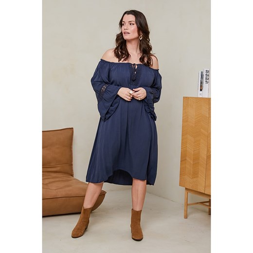 Curvy Lady Sukienka w kolorze granatowym Curvy Lady 40/42 okazja Limango Polska