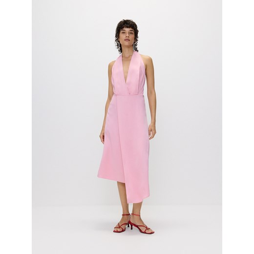 Reserved - Asymetryczna sukienka z odkrytymi plecami - fioletowy ze sklepu Reserved w kategorii Sukienki - zdjęcie 173676696