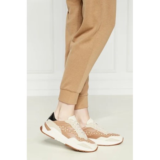 Buty sportowe damskie BOSS HUGO sneakersy beżowe