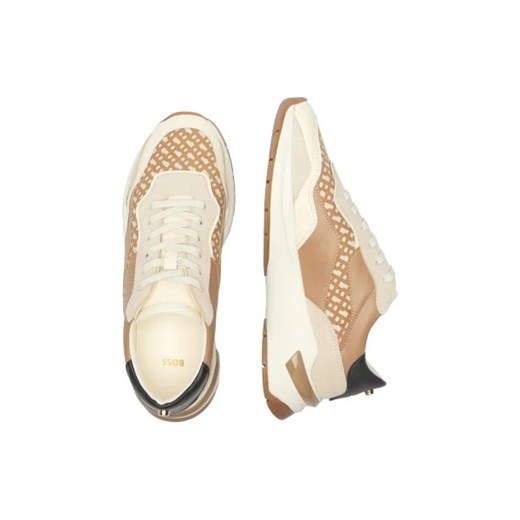 Buty sportowe damskie BOSS HUGO sneakersy sznurowane z tworzywa sztucznego