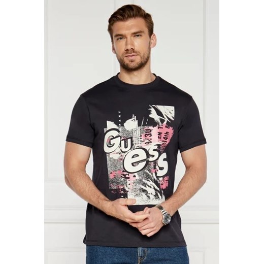 GUESS T-shirt ABSTRACT | Regular Fit ze sklepu Gomez Fashion Store w kategorii T-shirty męskie - zdjęcie 173677395