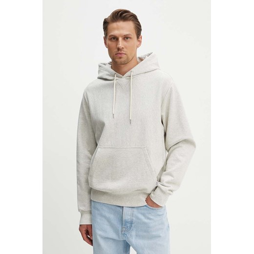 A.P.C. bluza bawełniana Hoodie Bruce męska kolor beżowy z kapturem melanżowa COGWV.H27867.PAA ze sklepu ANSWEAR.com w kategorii Bluzy męskie - zdjęcie 173679019