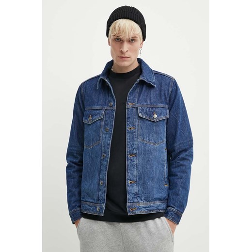 Wood Wood kurtka jeansowa Ivan Denim męska kolor niebieski przejściowa 12315106.7051 ze sklepu ANSWEAR.com w kategorii Kurtki męskie - zdjęcie 173679077
