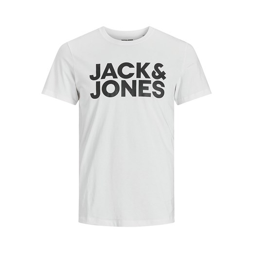 T-shirt męski Jack & Jones biały z krótkim rękawem