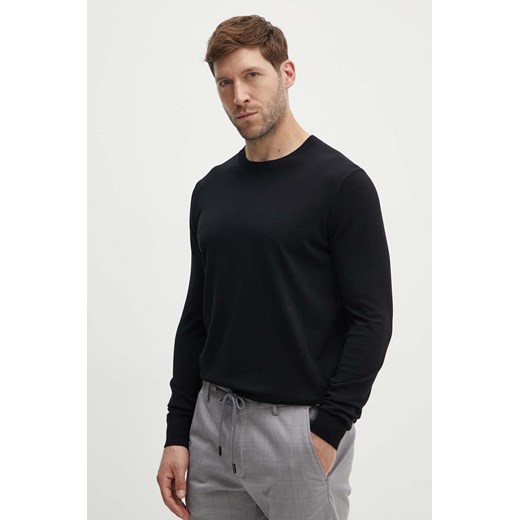 Karl Lagerfeld sweter męski kolor czarny lekki 543307.655084 ze sklepu ANSWEAR.com w kategorii Swetry męskie - zdjęcie 173681899