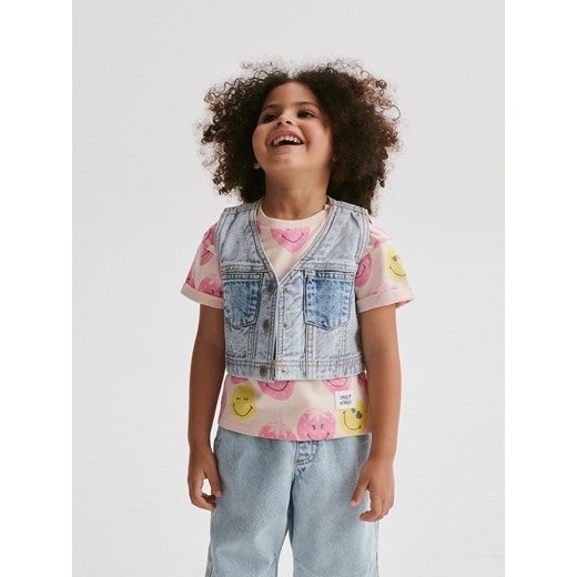 Reserved - Wzorzysty t-shirt SmileyWorld® - wielobarwny Reserved 92 (1 Reserved