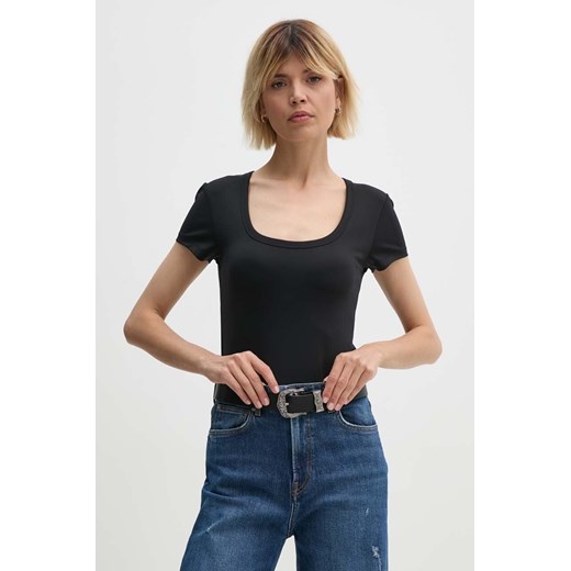 Calvin Klein t-shirt damski kolor czarny K20K207191 ze sklepu ANSWEAR.com w kategorii Bluzki damskie - zdjęcie 173685978