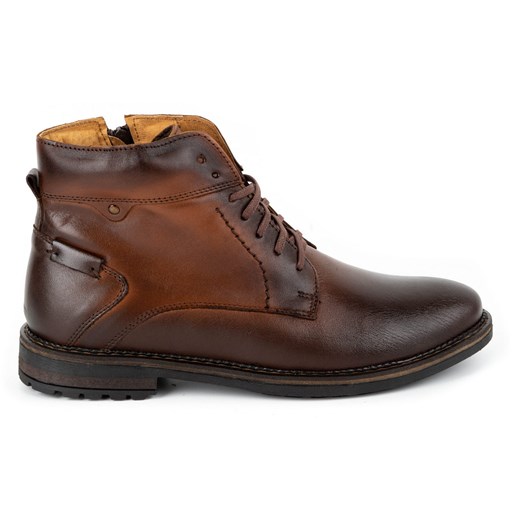 Buty męskie zimowe 705J brązowe ze sklepu butyolivier w kategorii Buty zimowe męskie - zdjęcie 173686499