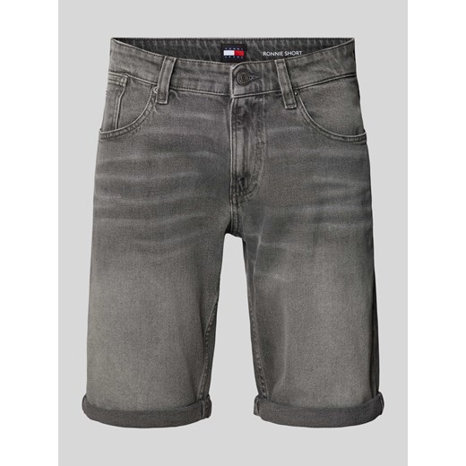 Szorty jeansowe o kroju regular fit z wyhaftowanym logo model ‘RONNIE’ ze sklepu Peek&Cloppenburg  w kategorii Spodenki męskie - zdjęcie 173688098