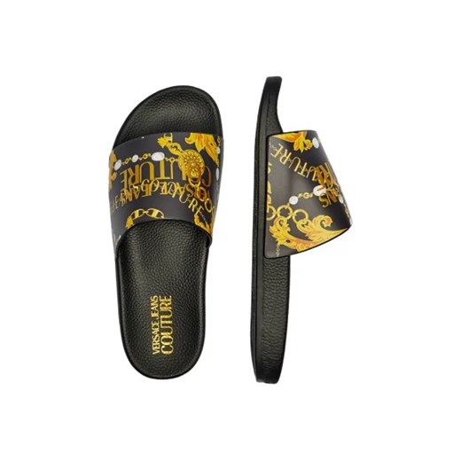 Klapki damskie Versace Jeans z tworzywa sztucznego bez zapięcia