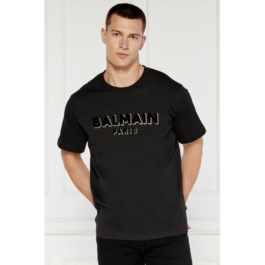 Balmain T-shirt FLOCK&FOIL | Regular Fit ze sklepu Gomez Fashion Store w kategorii T-shirty męskie - zdjęcie 173690049
