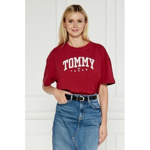 Tommy Jeans T-shirt VARSITY 1 | Oversize fit ze sklepu Gomez Fashion Store w kategorii Bluzki damskie - zdjęcie 173690086