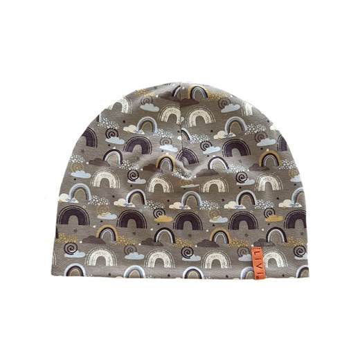 LiVi Czapka beanie &quot;Rainbow&quot; w kolorze khaki ze sklepu Limango Polska w kategorii Czapki dziecięce - zdjęcie 173690675