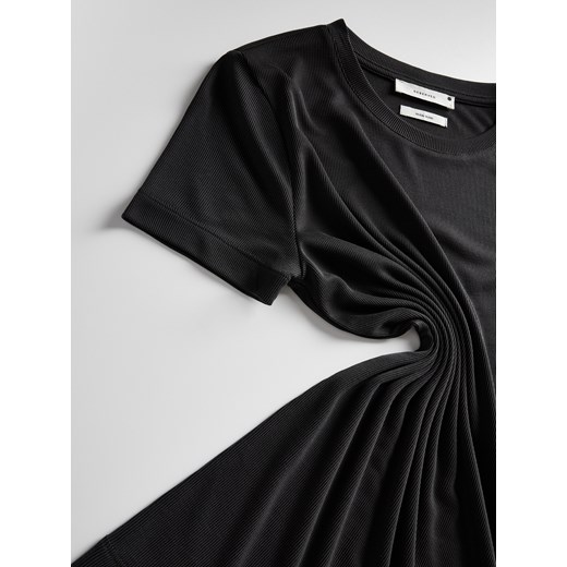 Bluzka damska Reserved z krótkimi rękawami casualowa z okrągłym dekoltem 