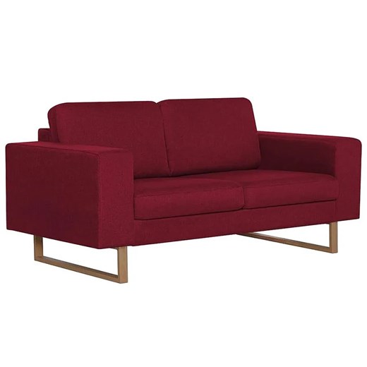 Elegancka dwuosobowa sofa Ladi 2X - czerwone wino ze sklepu Edinos.pl w kategorii Sofy i kanapy - zdjęcie 173696325