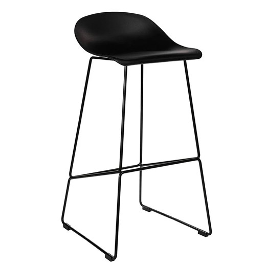 Czarny minimalistyczny hoker loft - Mirva ze sklepu Edinos.pl w kategorii Hokery - zdjęcie 173696335