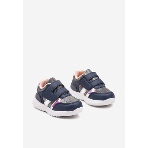 Granatowe Buty Sportowe Zapinane na Rzep Timami 22 born2be.pl