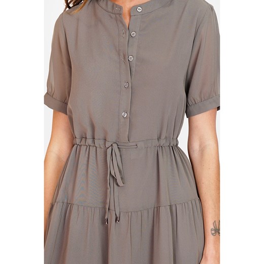 ASSUILI Sukienka w kolorze szarobrązowym 40 promocja Limango Polska