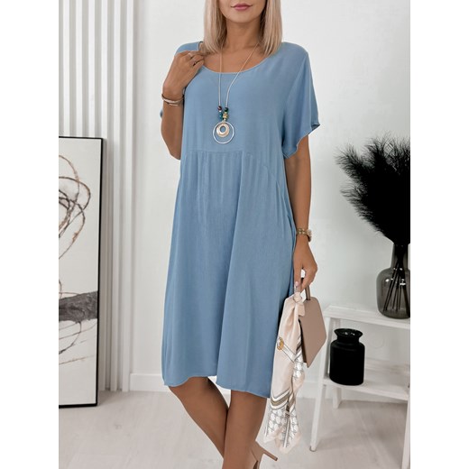 sukienka didi niebieska one size ze sklepu UBRA w kategorii Sukienki - zdjęcie 173703625