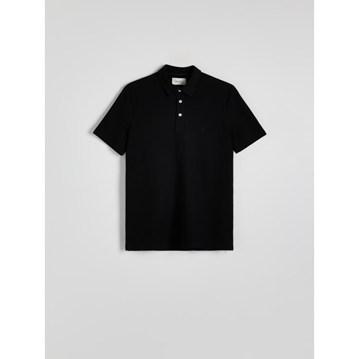 Reserved - Koszulka polo regular fit - czarny ze sklepu Reserved w kategorii T-shirty męskie - zdjęcie 173708747