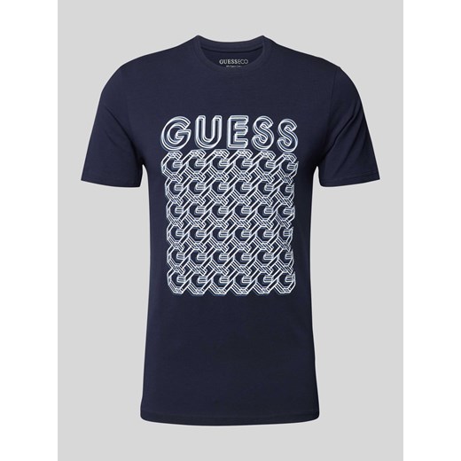 T-shirt z nadrukiem z logo model ‘CHAIN’ ze sklepu Peek&Cloppenburg  w kategorii T-shirty męskie - zdjęcie 173710485