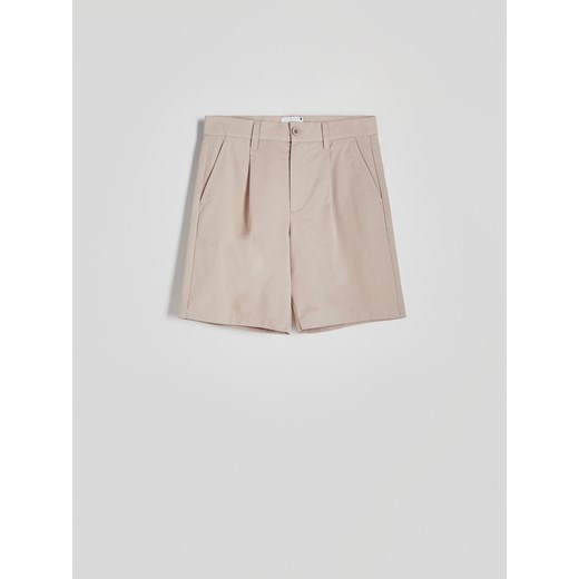 Reserved - Gładkie szorty loose fit - jasnoszary Reserved 31 Reserved