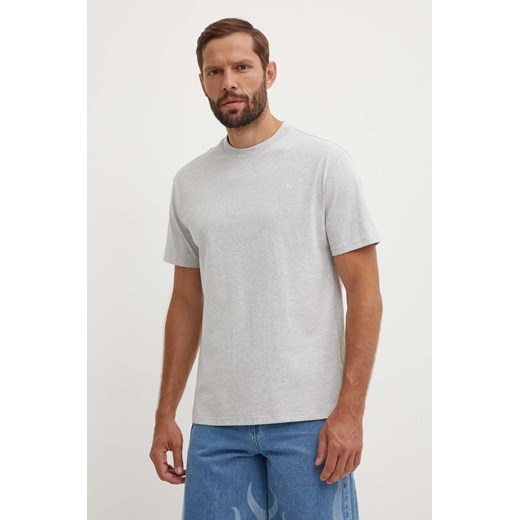 Puma t-shirt bawełniany  MMQ męski kolor szary gładki 624009 ze sklepu ANSWEAR.com w kategorii T-shirty męskie - zdjęcie 173711777