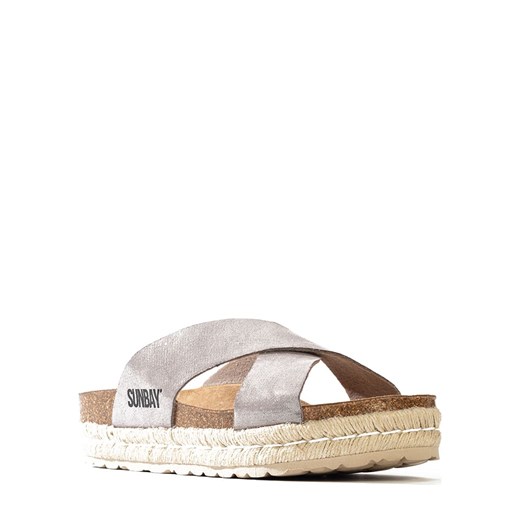 Sunbay Klapki &quot;Astilbe&quot; w kolorze szarym na koturnie ze sklepu Limango Polska w kategorii Espadryle damskie - zdjęcie 173712045