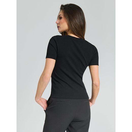 Sinsay - Koszulka z guzikami - czarny Sinsay XS Sinsay