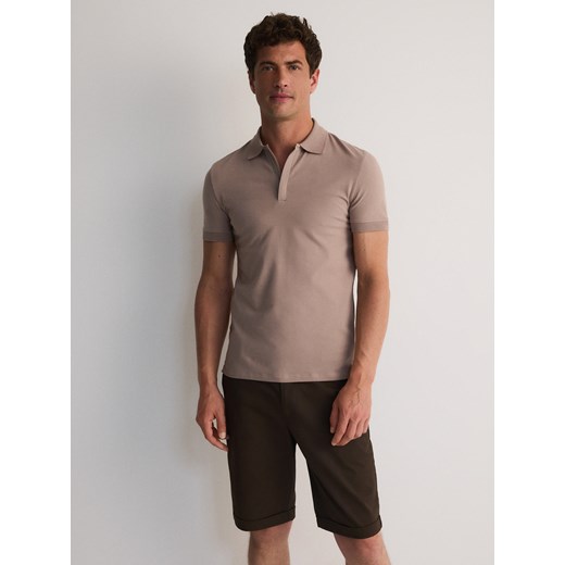 Reserved - Szorty slim fit - ciemnobrązowy Reserved 29 Reserved