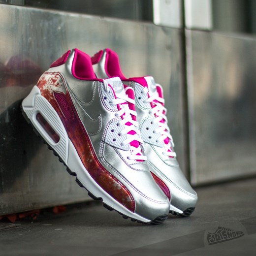 Nike WMNS Air Max 90 PRM QS Metallic Silver/ White-Pink Pow-Fireberry footshop-pl  