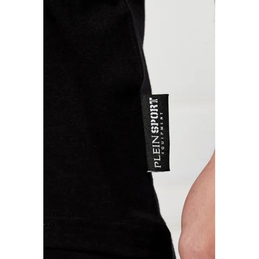 T-shirt męski czarny Plein Sport z krótkim rękawem