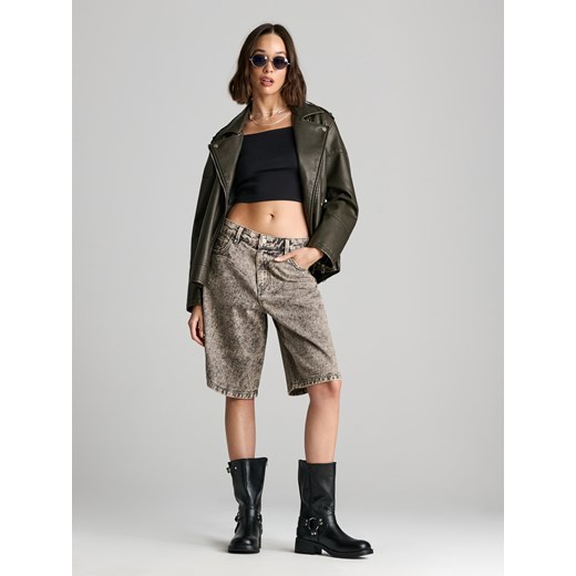 Sinsay - Bermudy jeansowe - różowy Sinsay 42 Sinsay