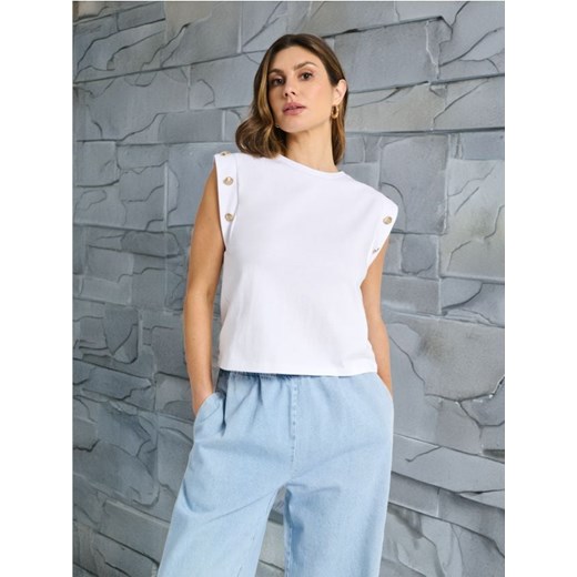 Sinsay - Jeansy wide leg - niebieski Sinsay 32 Sinsay
