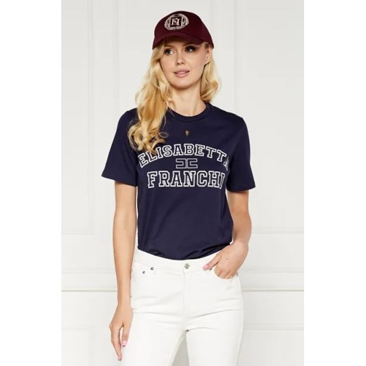 Elisabetta Franchi T-shirt | Regular Fit ze sklepu Gomez Fashion Store w kategorii Bluzki damskie - zdjęcie 173722818
