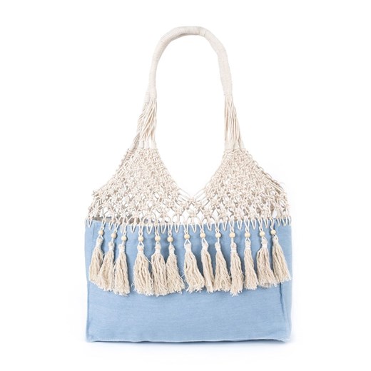 Bawełniana torebka damska Summer denim tr19351-1, Kolor biało-niebieski, Rozmiar uniwersalny, Art of Polo ze sklepu Primodo w kategorii Torby letnie - zdjęcie 173722909