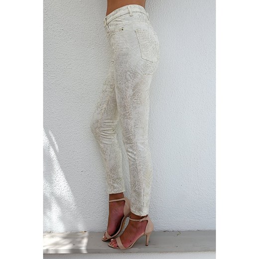 Bleu d&apos;Azur Spodnie &quot;Sandy&quot; w kolorze złotym 36 okazja Limango Polska