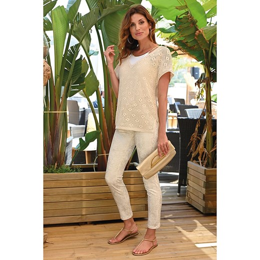 Bleu d&apos;Azur Spodnie &quot;Sandy&quot; w kolorze złotym 36 wyprzedaż Limango Polska