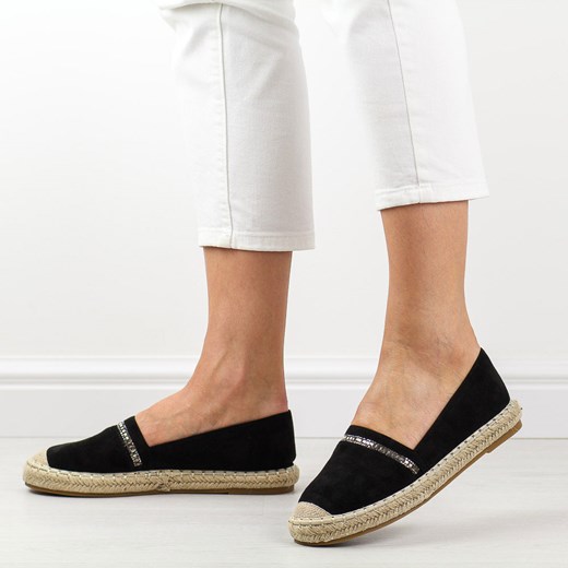 Czarne espadyle damskie S.Barski 33127 ze sklepu suzana.pl w kategorii Espadryle damskie - zdjęcie 173724218
