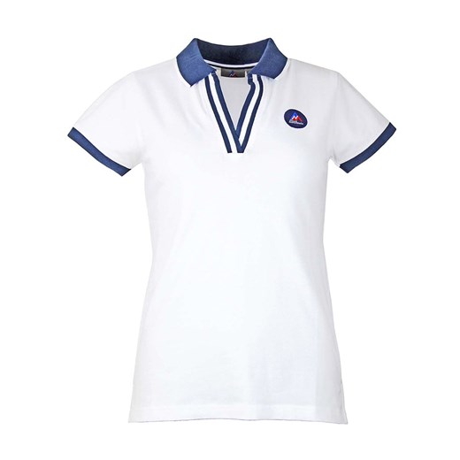 Peak Mountain Koszulka polo w kolorze białym ze sklepu Limango Polska w kategorii Bluzki damskie - zdjęcie 173724647