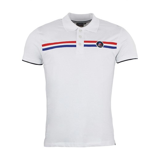 Peak Mountain Koszulka polo w kolorze białym ze sklepu Limango Polska w kategorii T-shirty męskie - zdjęcie 173724659