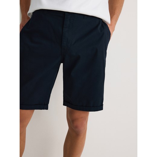 Reserved - Szorty chino regular - granatowy Reserved XXL Reserved