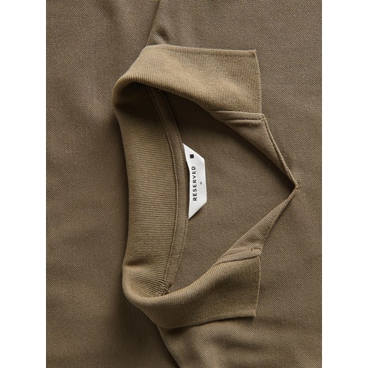 Reserved - Koszulka polo regular - ciemnozielony Reserved M Reserved