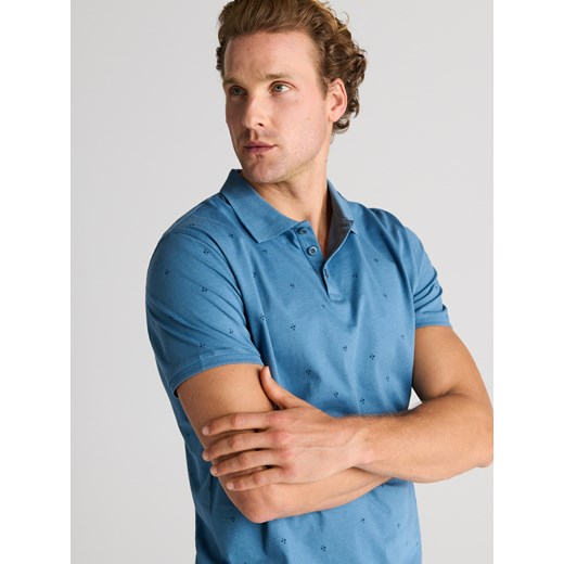 Sinsay - Koszulka polo - niebieski Sinsay XS Sinsay