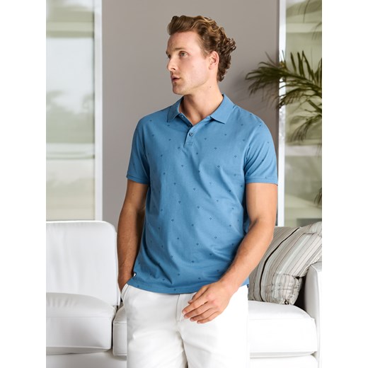 Sinsay - Koszulka polo - niebieski Sinsay S Sinsay