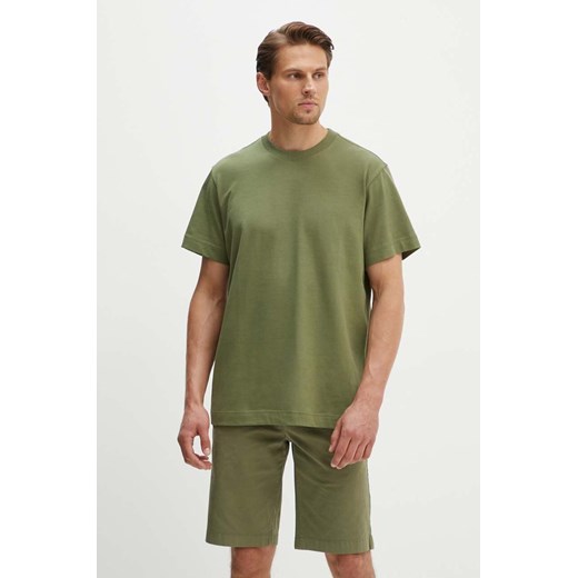 G-Star Raw t-shirt bawełniany kolor zielony gładki ze sklepu ANSWEAR.com w kategorii T-shirty męskie - zdjęcie 173729937
